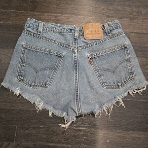 Vintage Levi’s 550 Cut Off Jean Shorts - Fringe Festival Denim Daisy Dukes